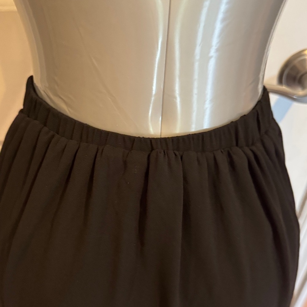 H&M Black sheer High-Low Midi Skirt Sz 2 - Picture 5 of 7
